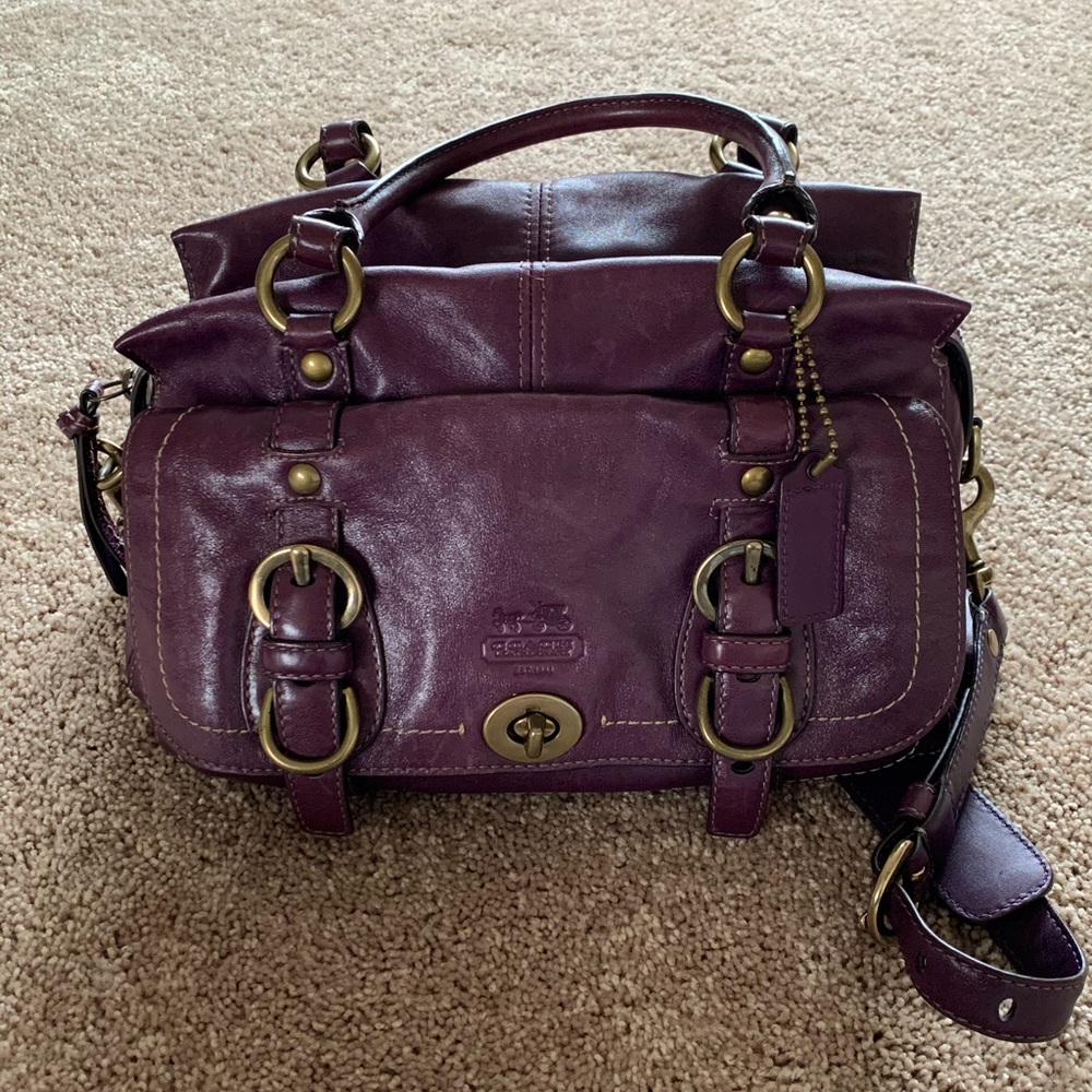Coach purse real leather